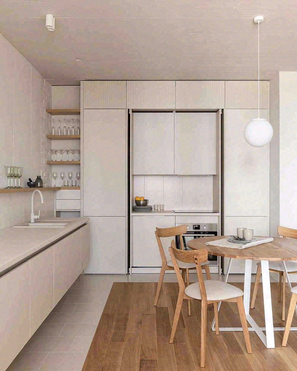 60㎡暖色质朴空间设计丨Denisenko Tatyana-11