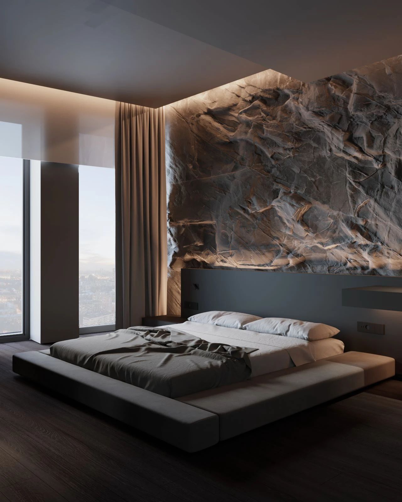 97㎡黑色调公寓设计-28