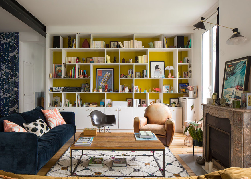 巴黎公寓的彩色风情设计-1