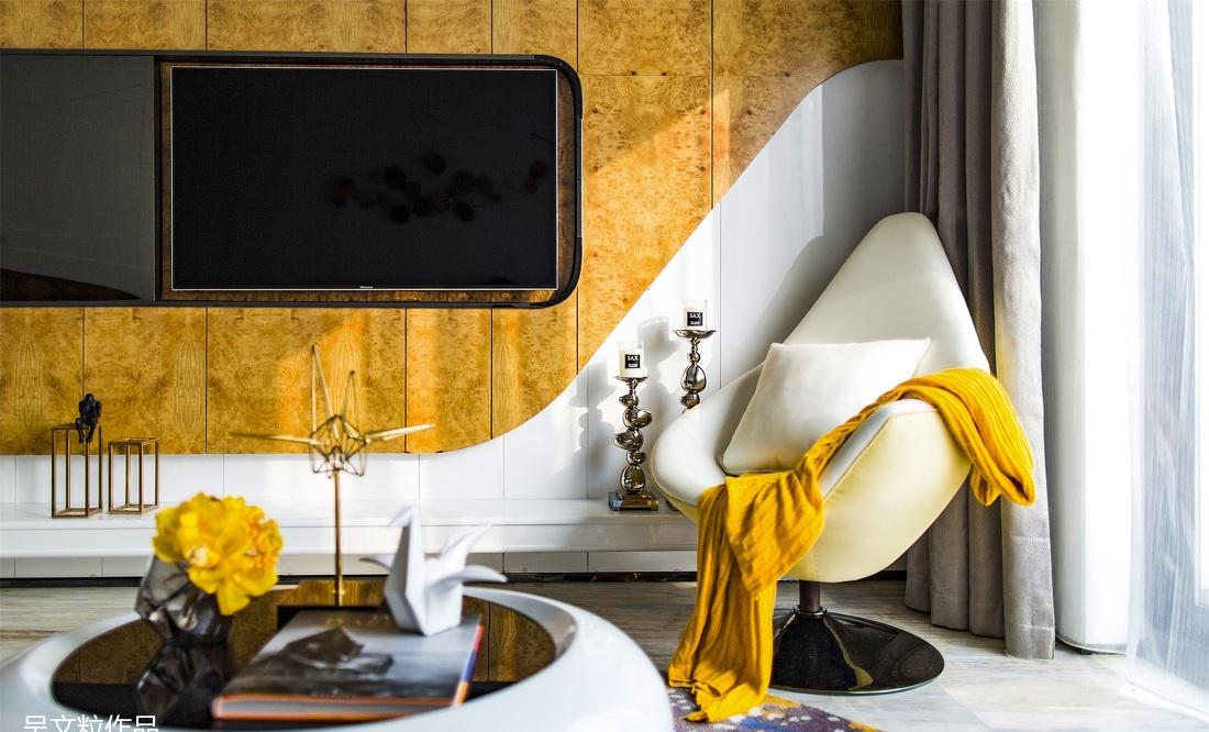 吴文粒丨样板间丨杭州·长龙领航90户型样板房-8