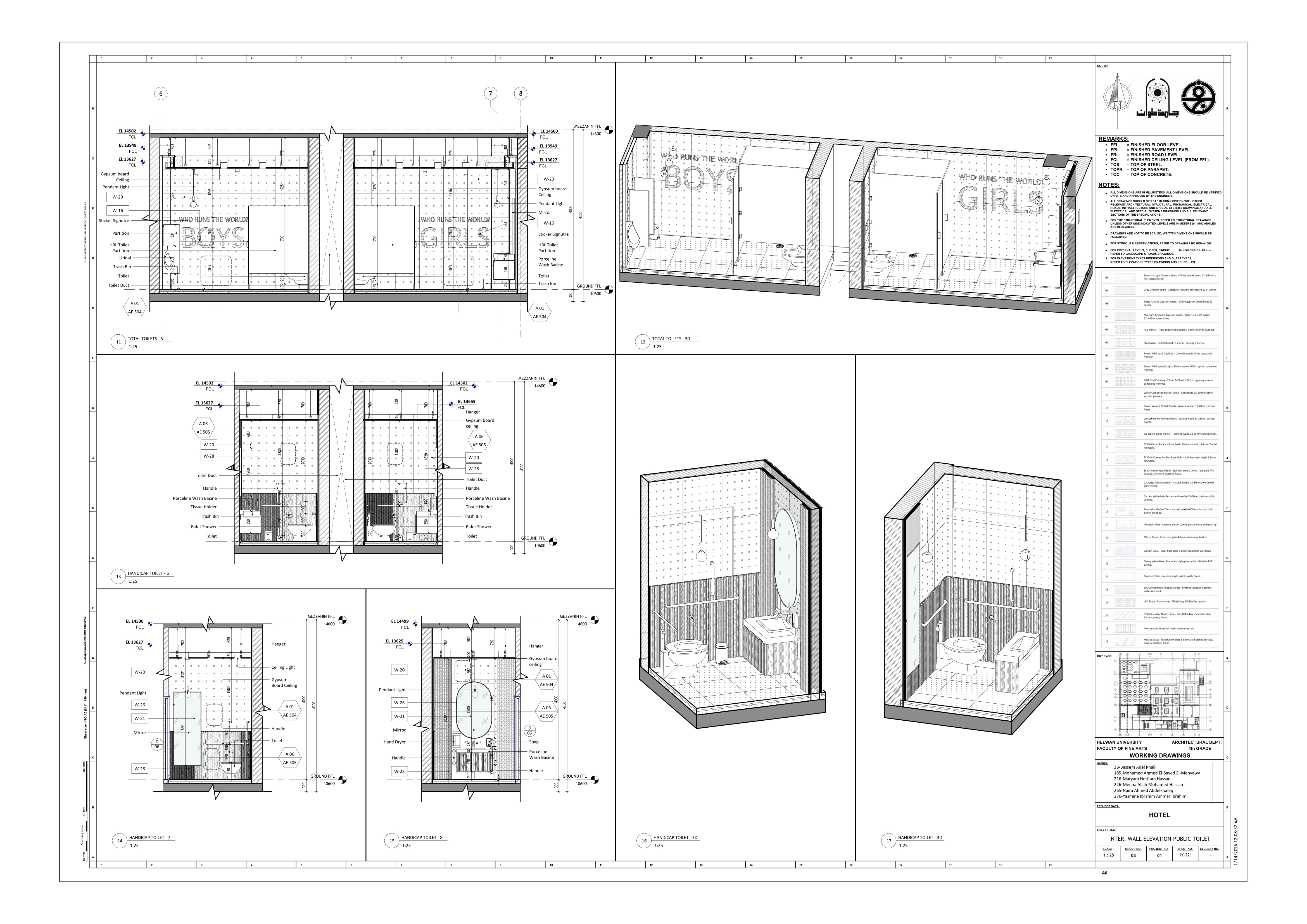 Blue Hotel | 3-Star Hotel Working Drawings-93