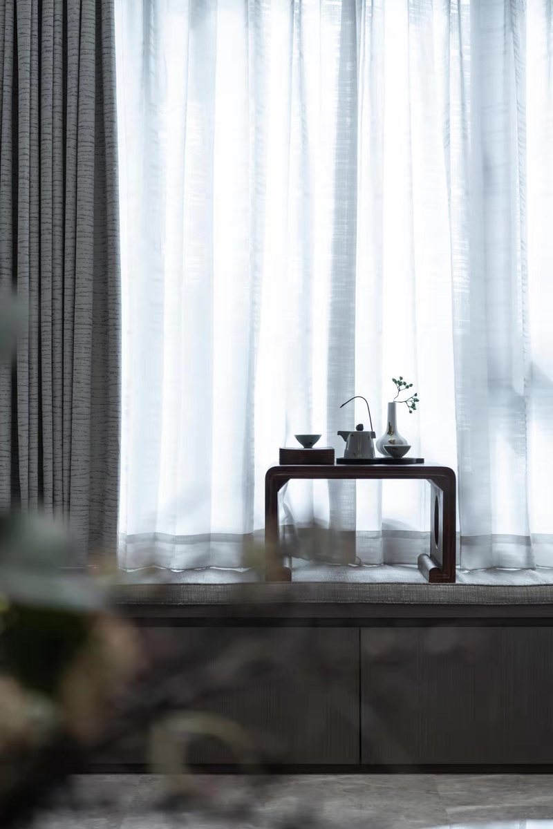 上善若水 | 鸿坤理想城上叠样板间的赖特式有机设计-24