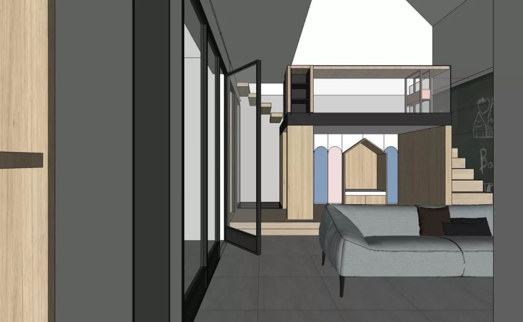 三口之家地下娱乐空间,趣味层高打造多功能生活场所-118