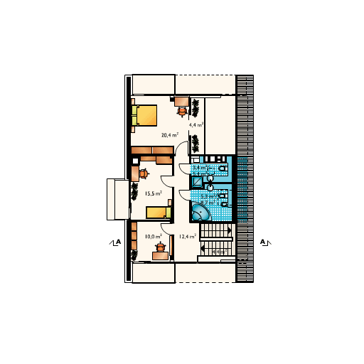 现代带阁楼房屋设计案例-21
