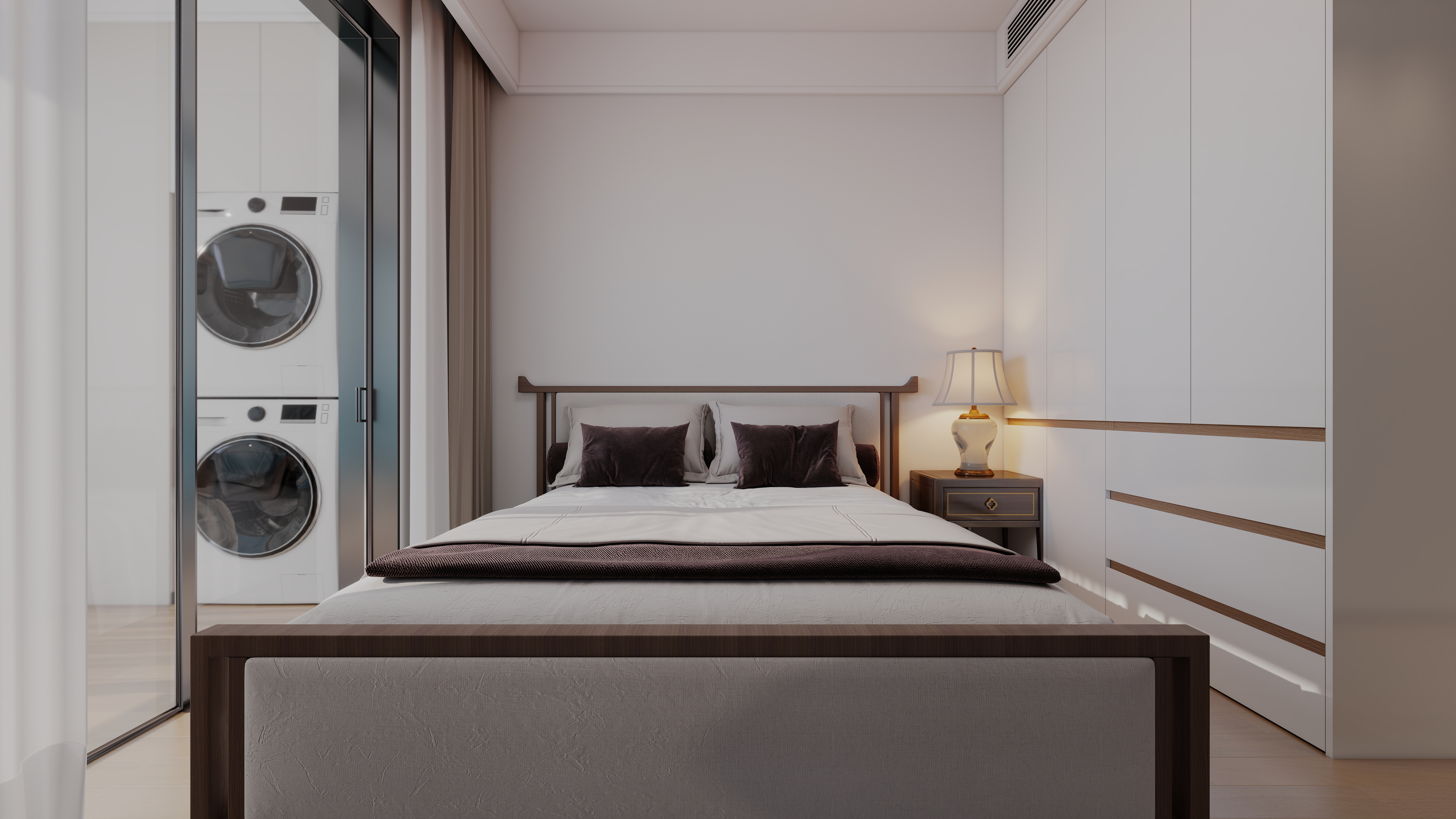 正弘毓秀·129㎡新中式原木极简大平层-11