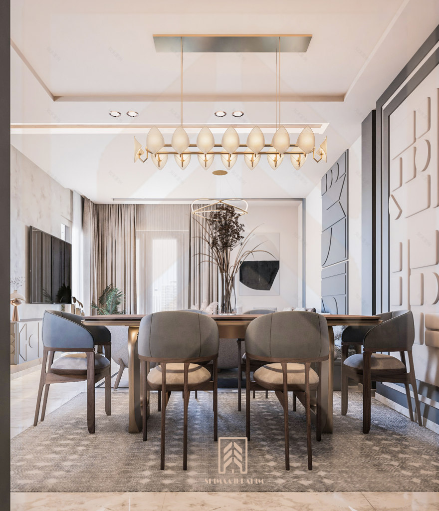 Contemporary reception area with open kitchen-10