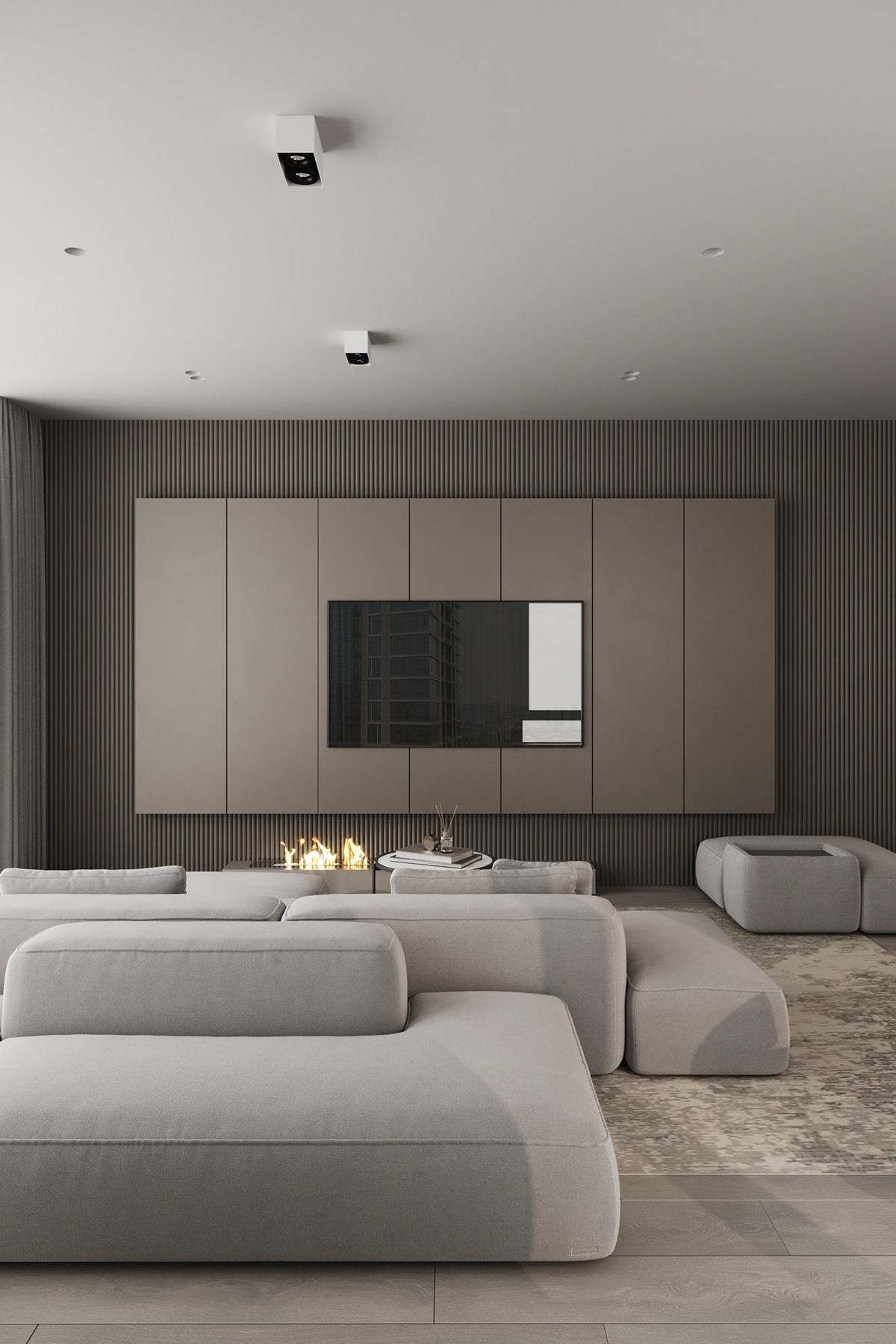 ArtPartner /亚麻+灰褐色的高级空间-8