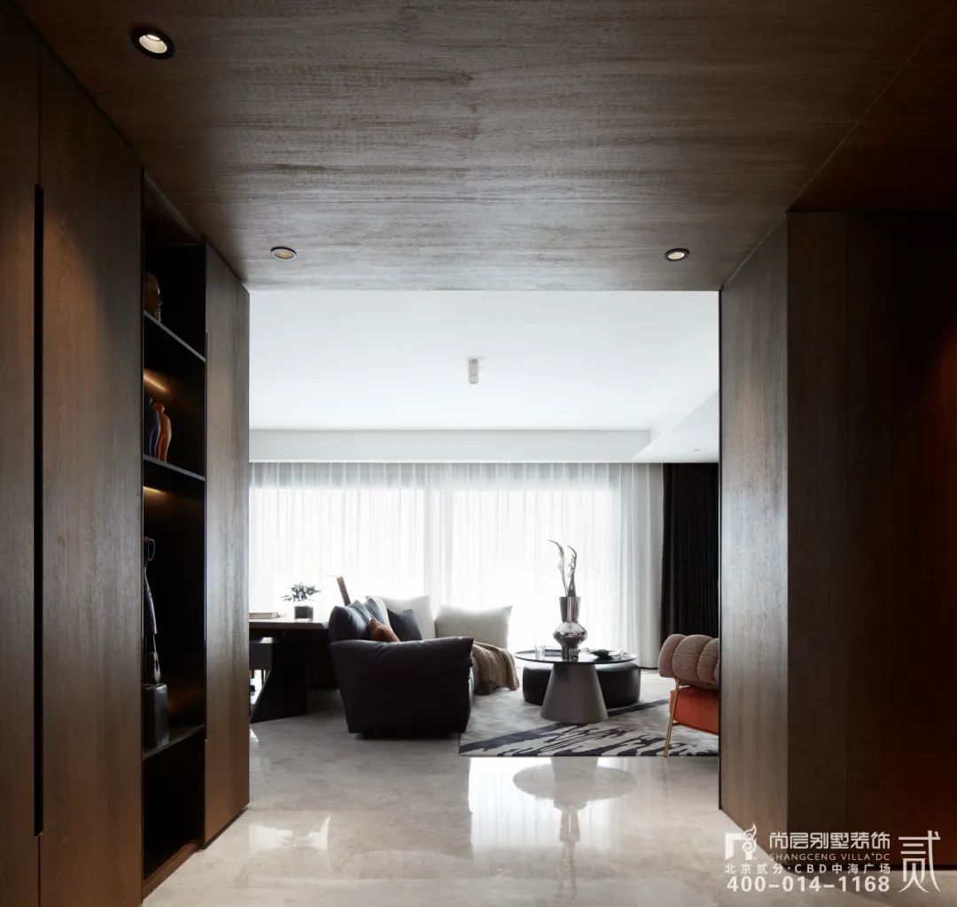 金茂府 x 尚层作品 | 208㎡软装设计，材质与色彩的灵魂碰撞，还原生活质感！-3