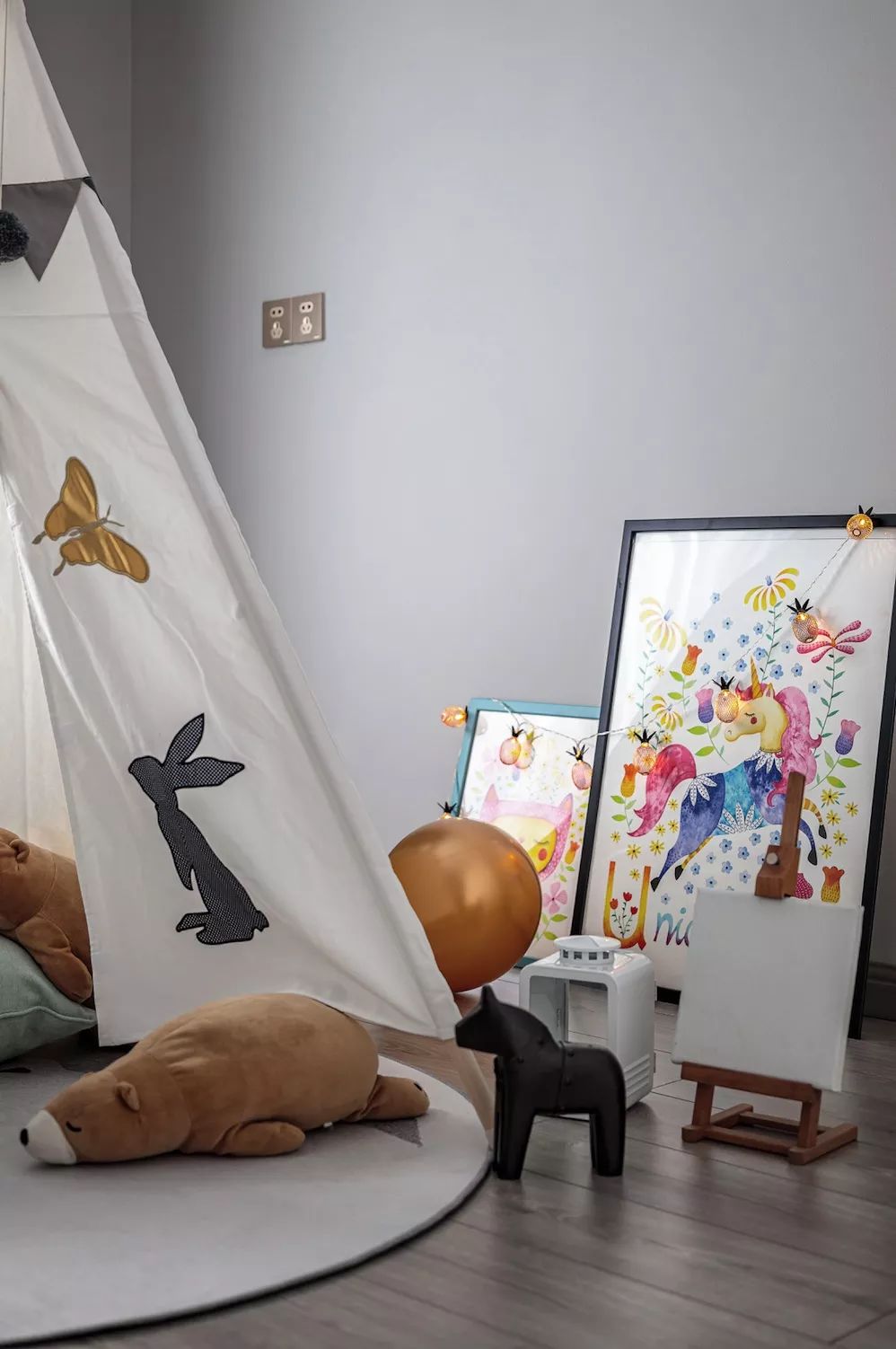 轻奢美式三室两厅，粉色与灰色的浪漫碰撞-60