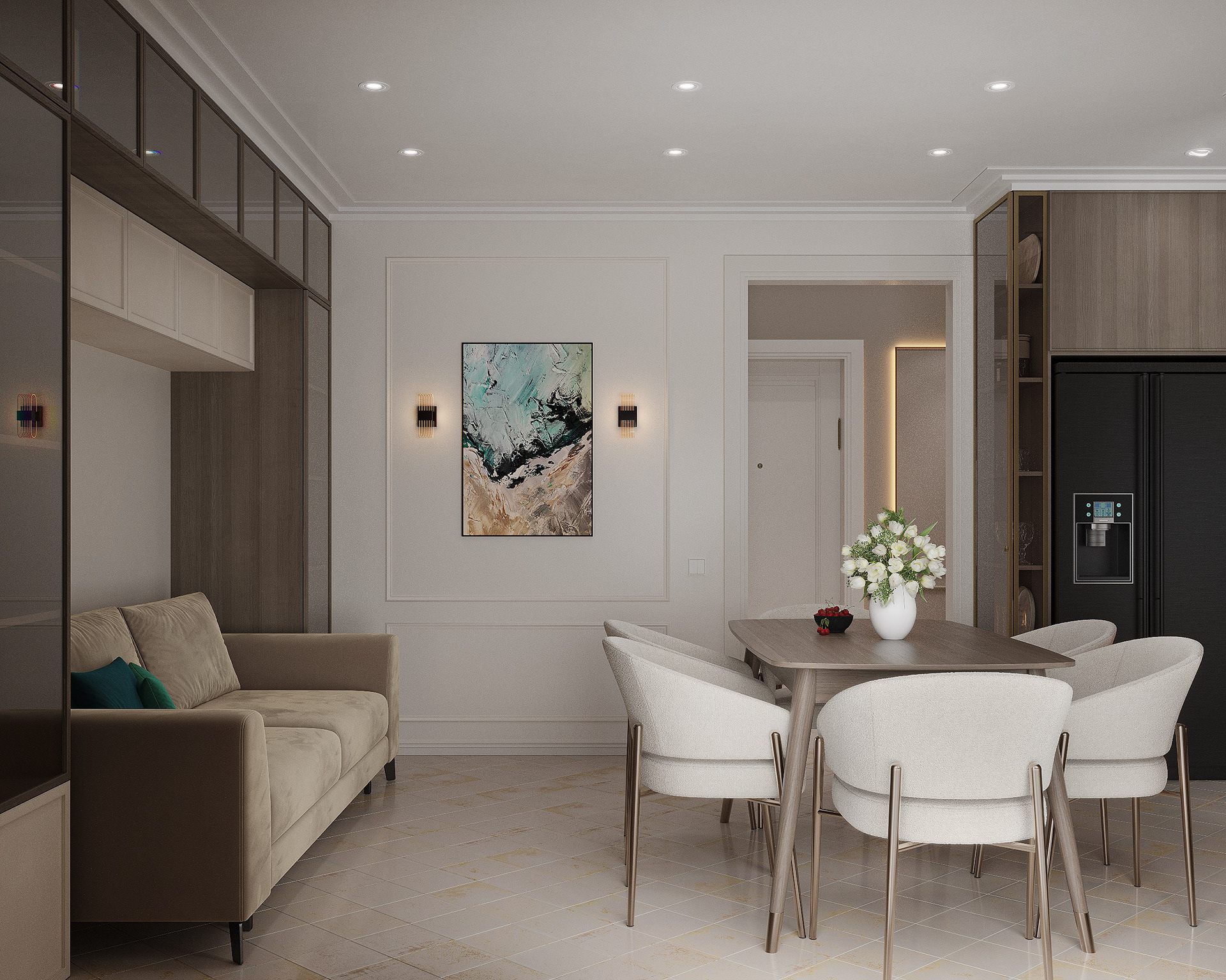 现代明暗色调的融合空间丨乌克兰基辅丨Natalia CHUPYS-7