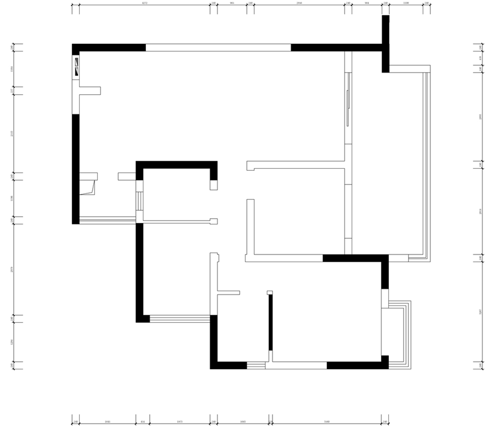 三居室改成大套间丨中国重庆丨重庆俏业家装饰-12