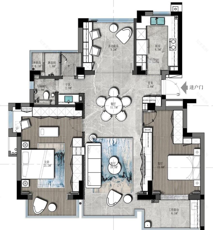 随性自由婚房,三式分离卫生间设计实用又舒适-21