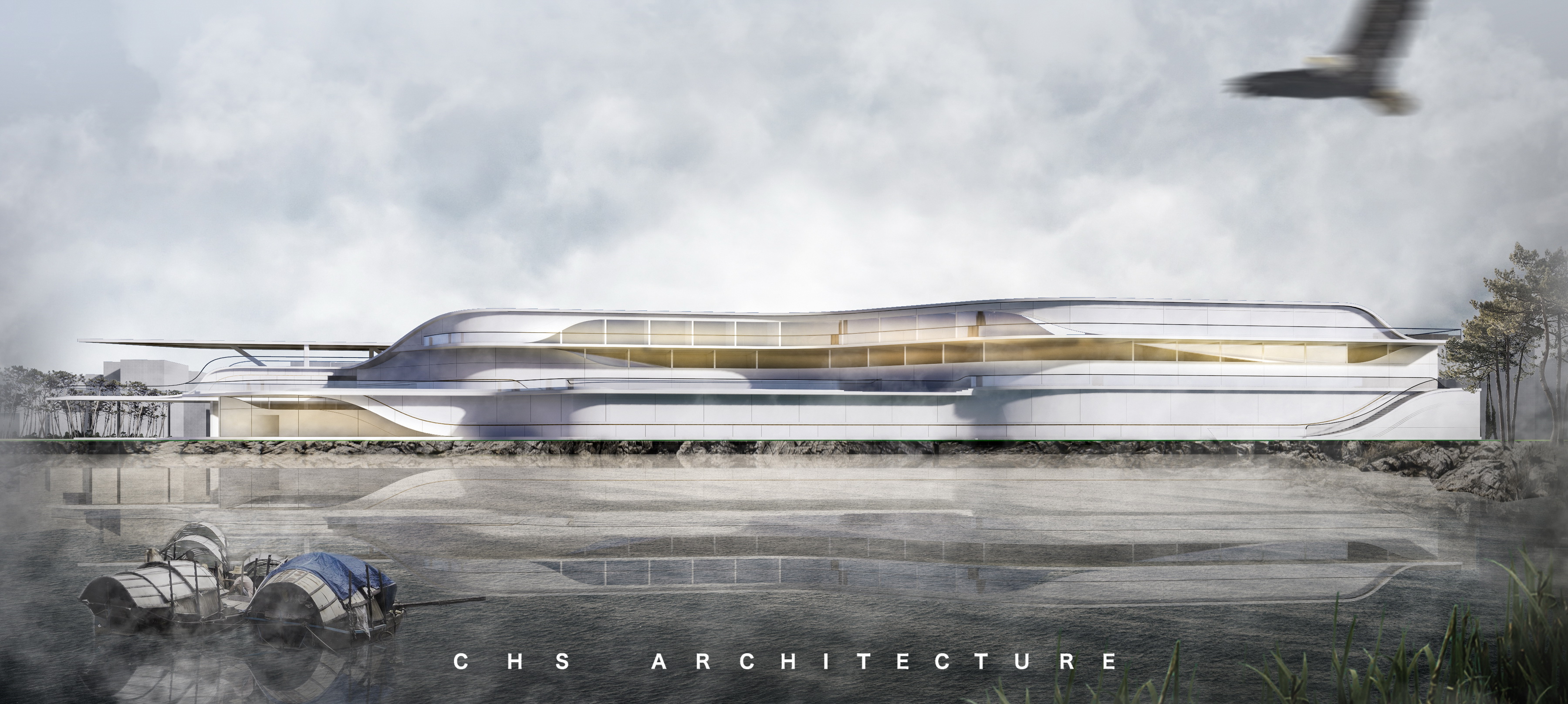 走舸·烟桥旅游体验中心建筑方案设计丨CHS ARCHITECTURE-19