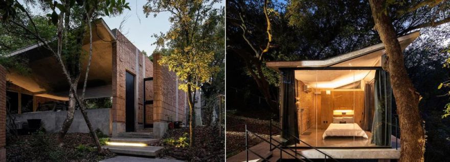 墨西哥森林的红砖屋住宅-8