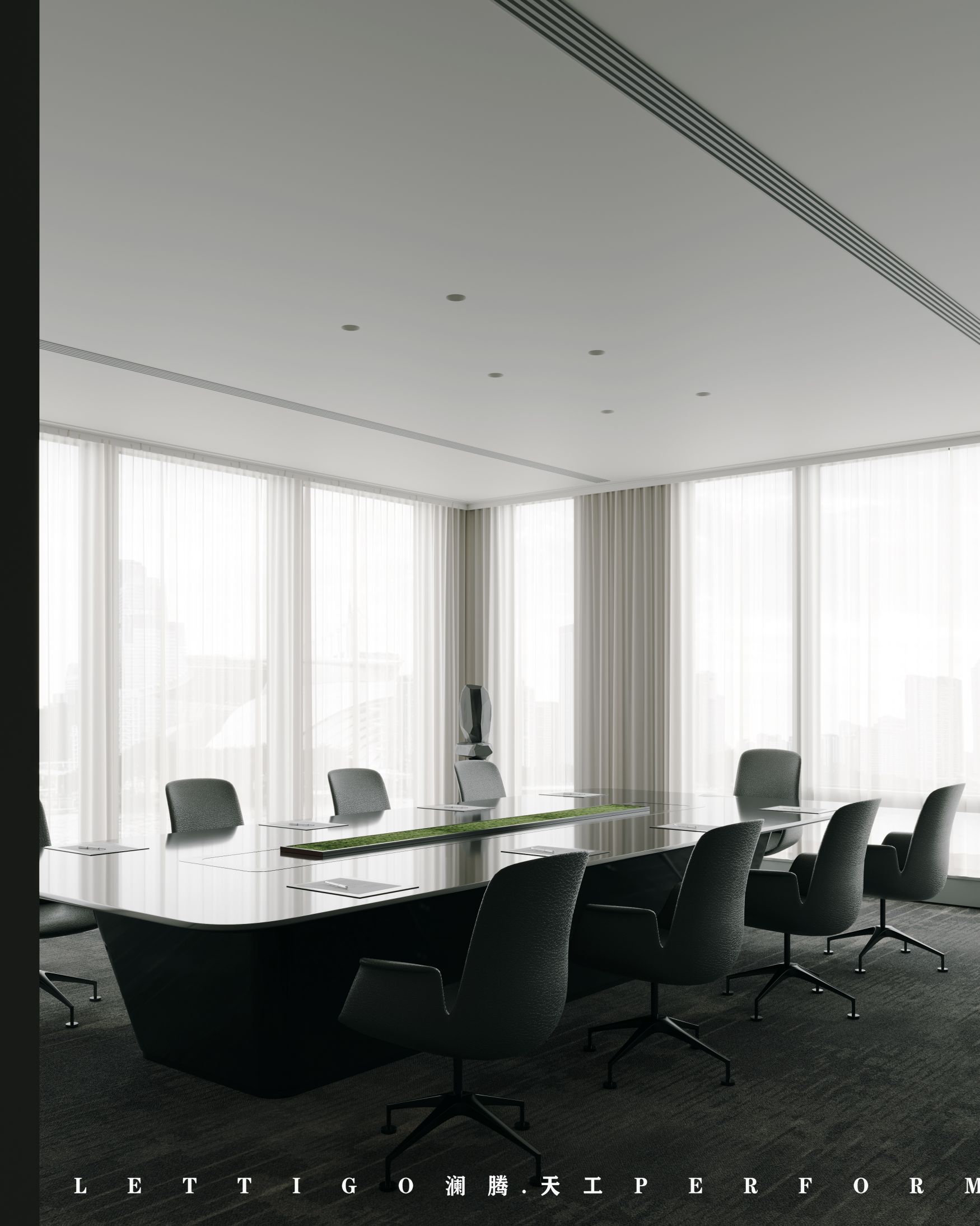 不同灯光办公室案例-11