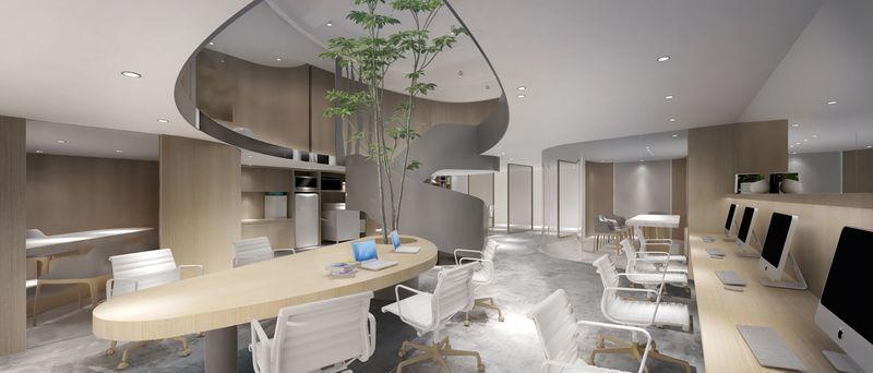 绿色生机，双层高效——明亮轻快复式办公楼设计-8