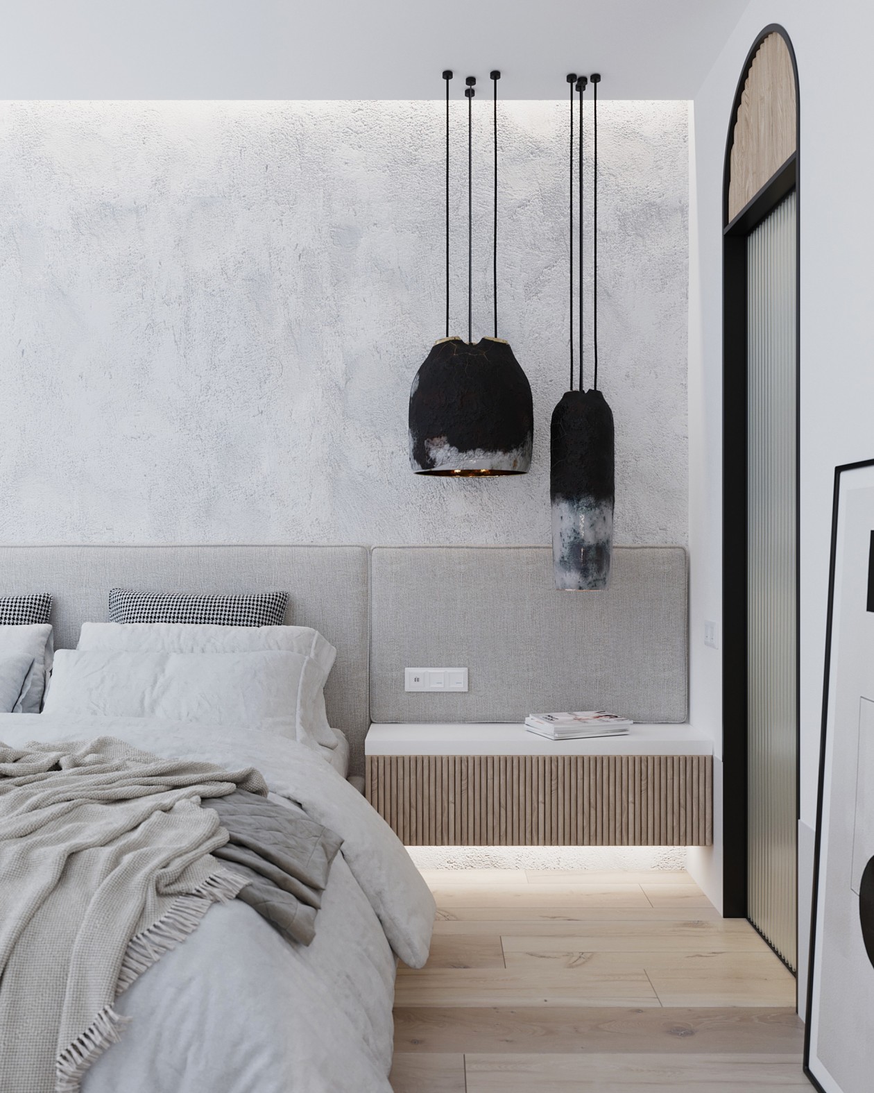 白色系的公寓，自然的点缀 舒服自然-13