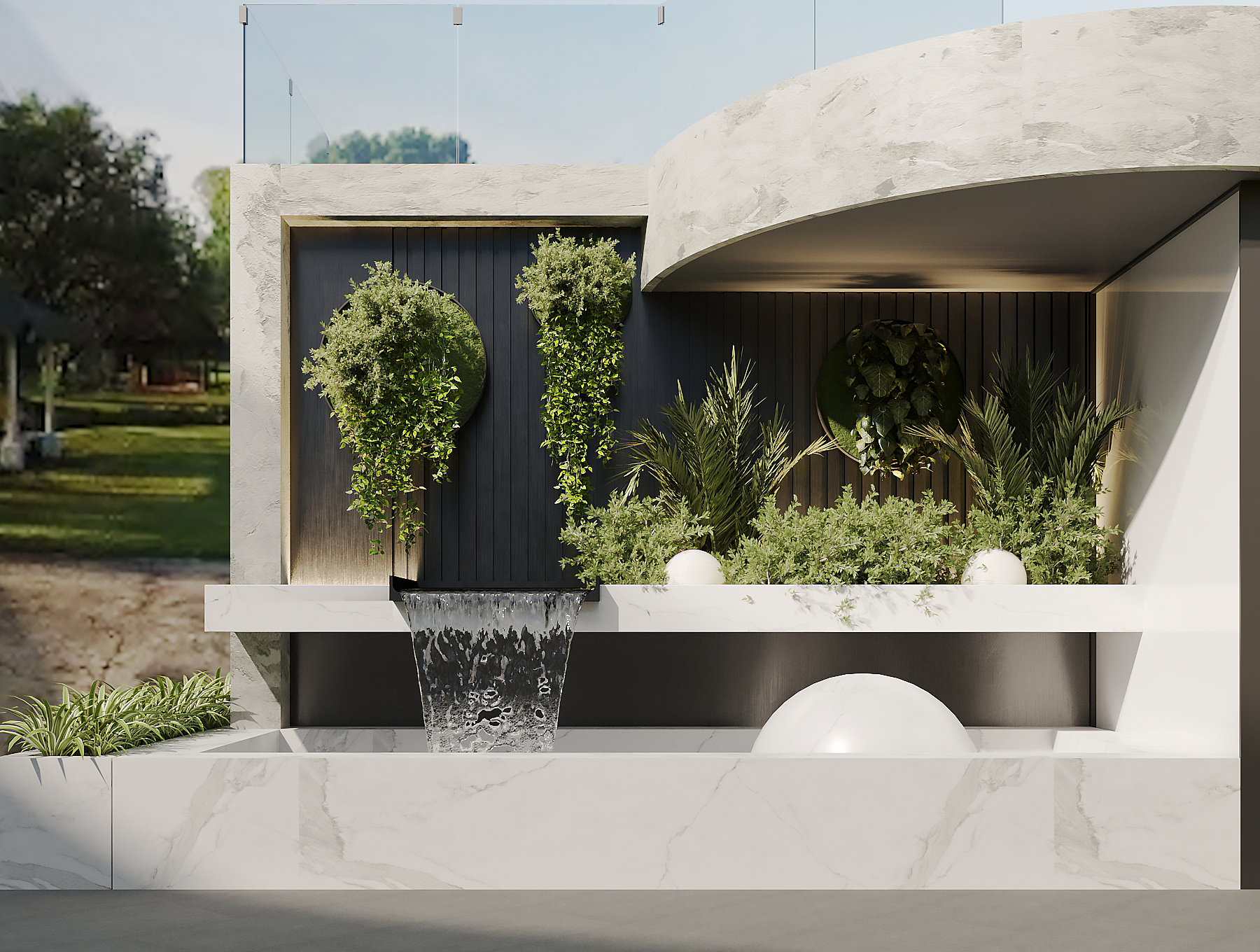 Вариации фонтана у отеля-0