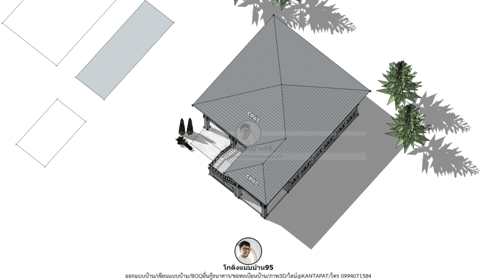 รับเขียนแบบบ้าน P  2485 两层住宅设计丨โกดังแบบบ้าน-30
