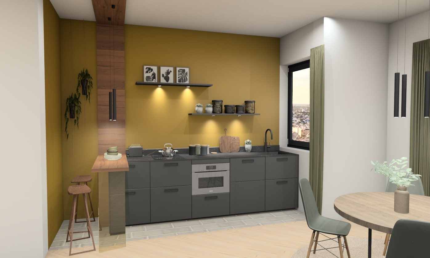 迷你厨房设计 | 打造温馨学生公寓-7