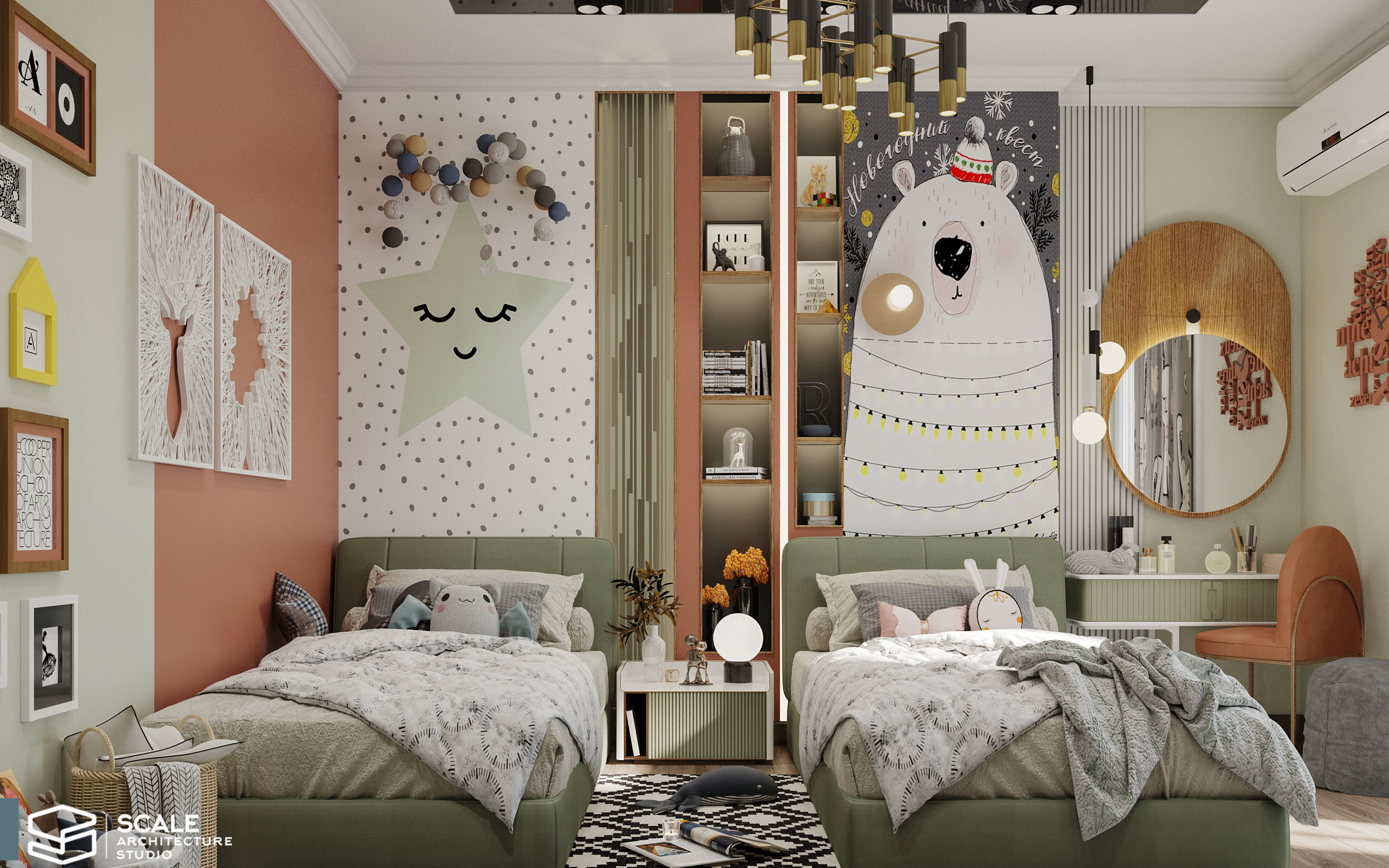 现代儿童卧室设计丨Scale Architecture studio office-3