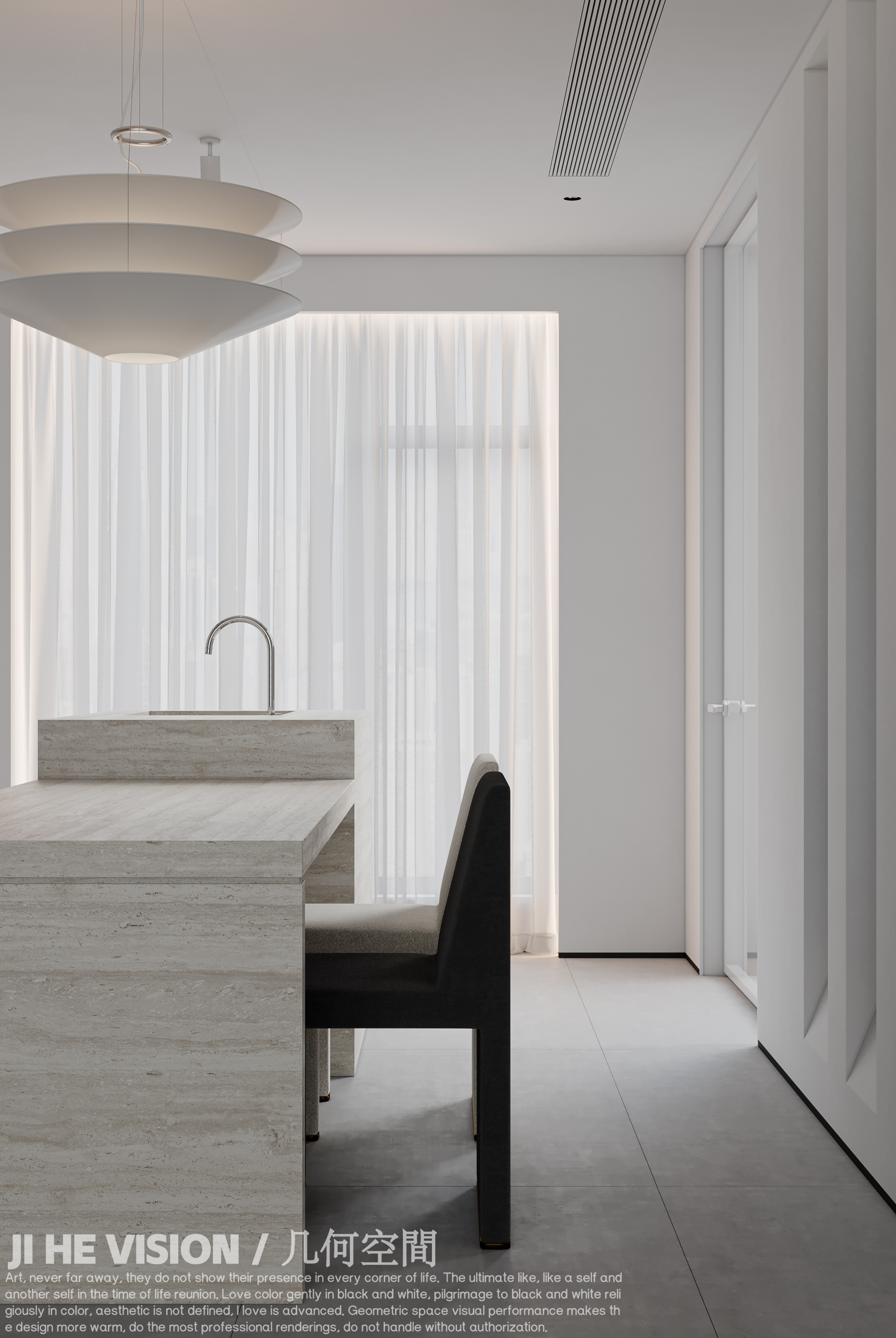 雍龙府原木现代空间丨几何空间视觉表现-7