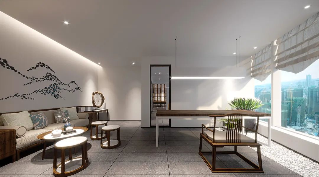 贵州茶文化办公室——马可波罗瓷砖打造的茶香空间-19