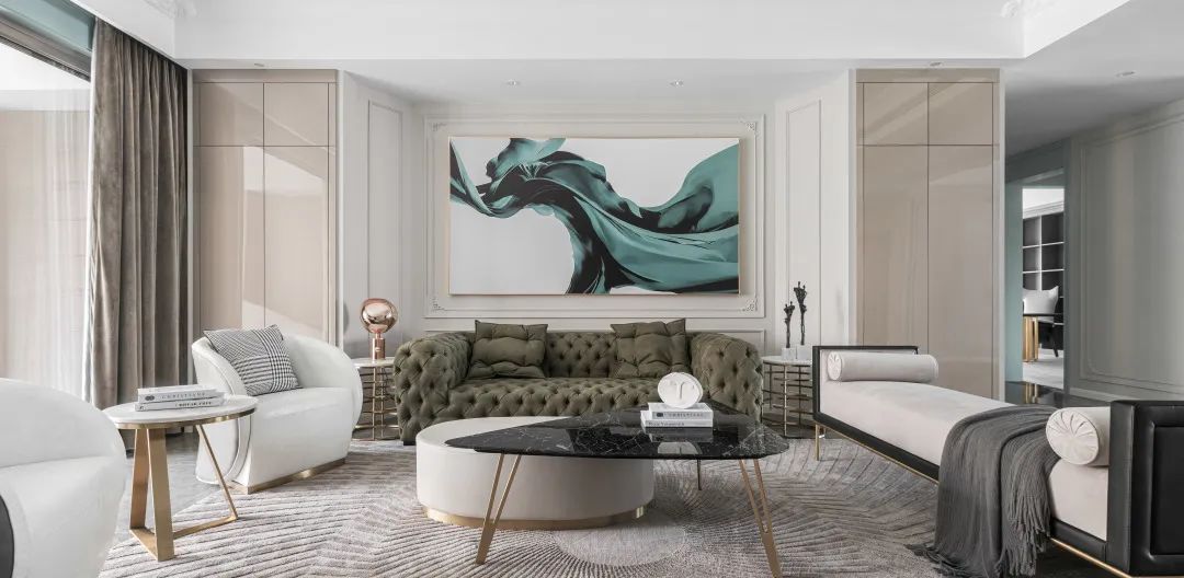 美式轻奢浪漫空间设计丨高灰空间设计-56