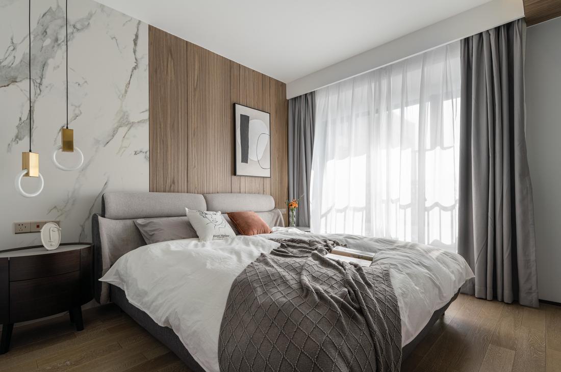 95 后高级风婚房，胡桃木与大理石的完美融合-24