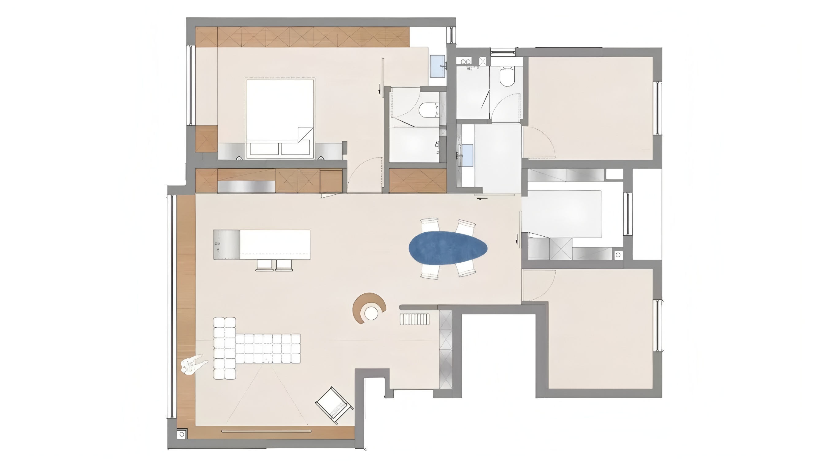 银川150㎡私宅平层丨中国银川丨M.H.A地制现所建筑设计-57