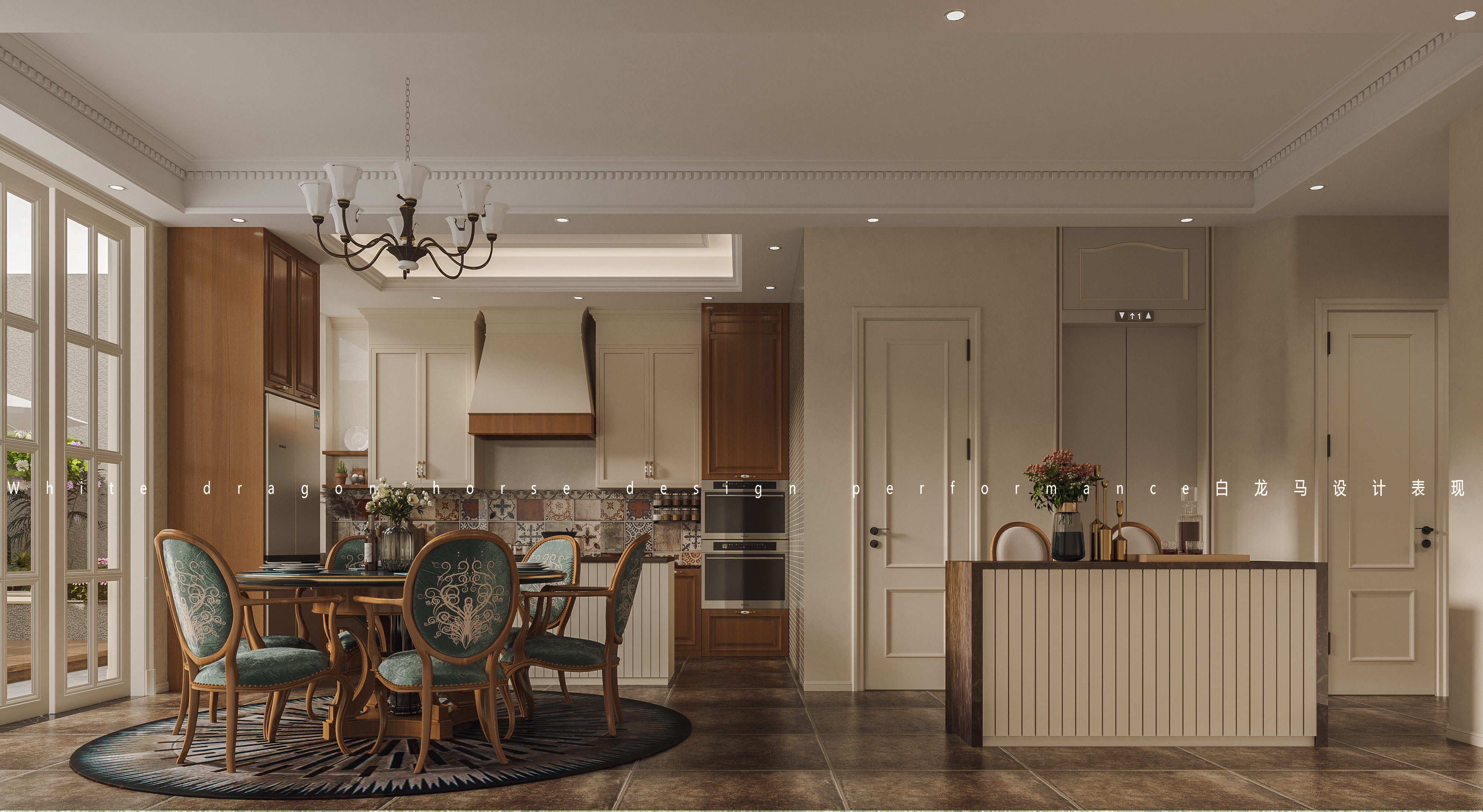 美式轻奢——白龙马效果图-4