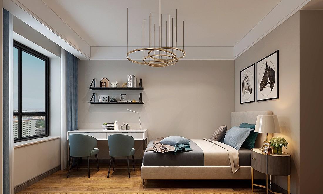 济南万泰凤凰国际 188 现代轻奢风格装修案例-9