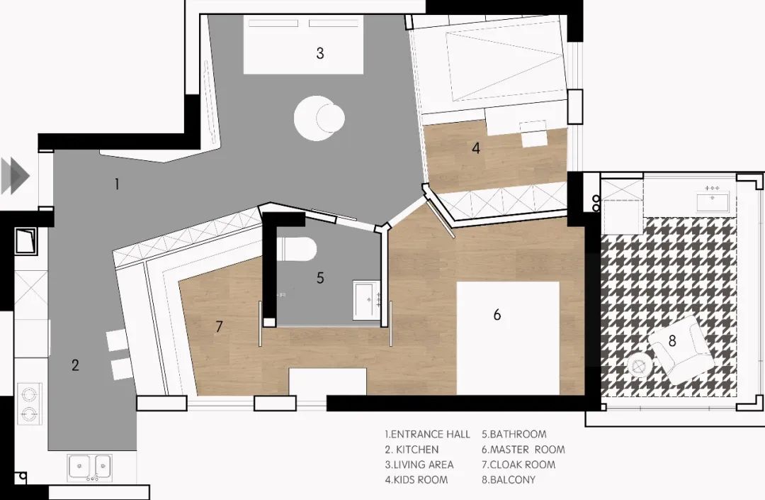 打破常规，动感十足的两居室设计 | 邦辰设计-21