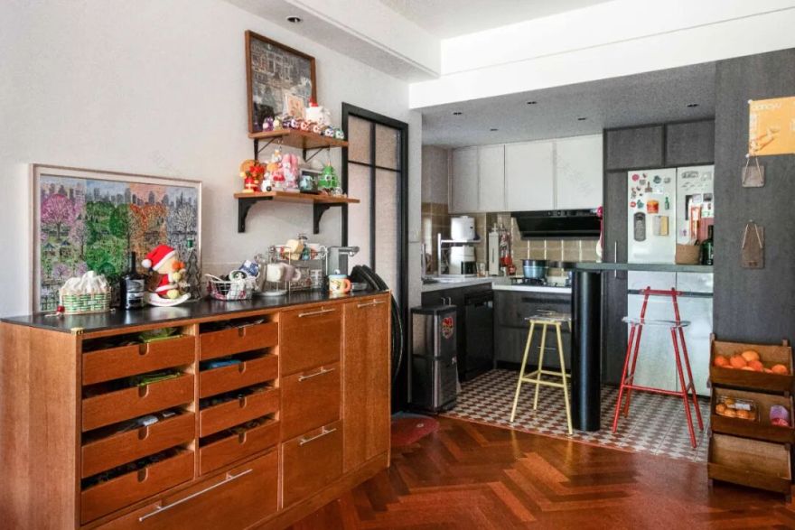 爆改80㎡中古风小家,两个人住好舒服,超干净温馨的小户型!-54