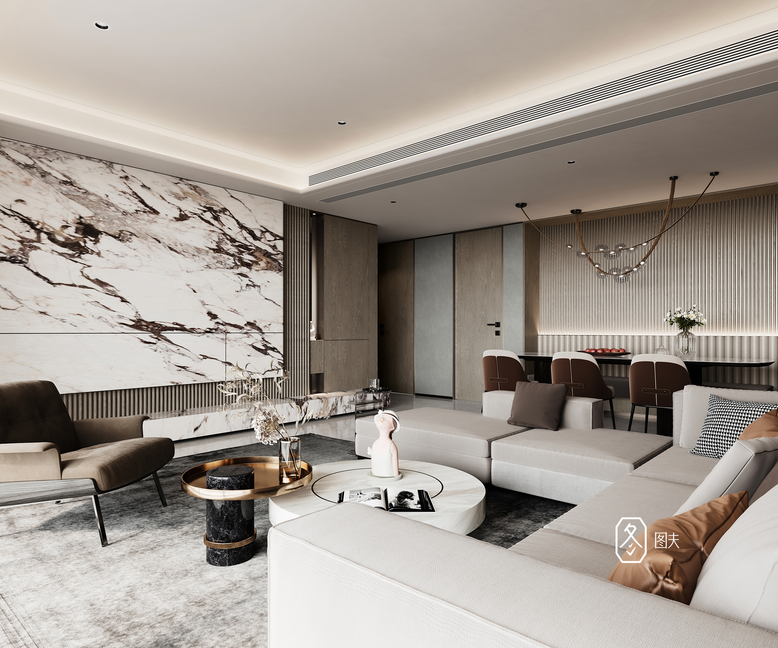高级典雅的客餐厅设计丨图夫 x 金该-16