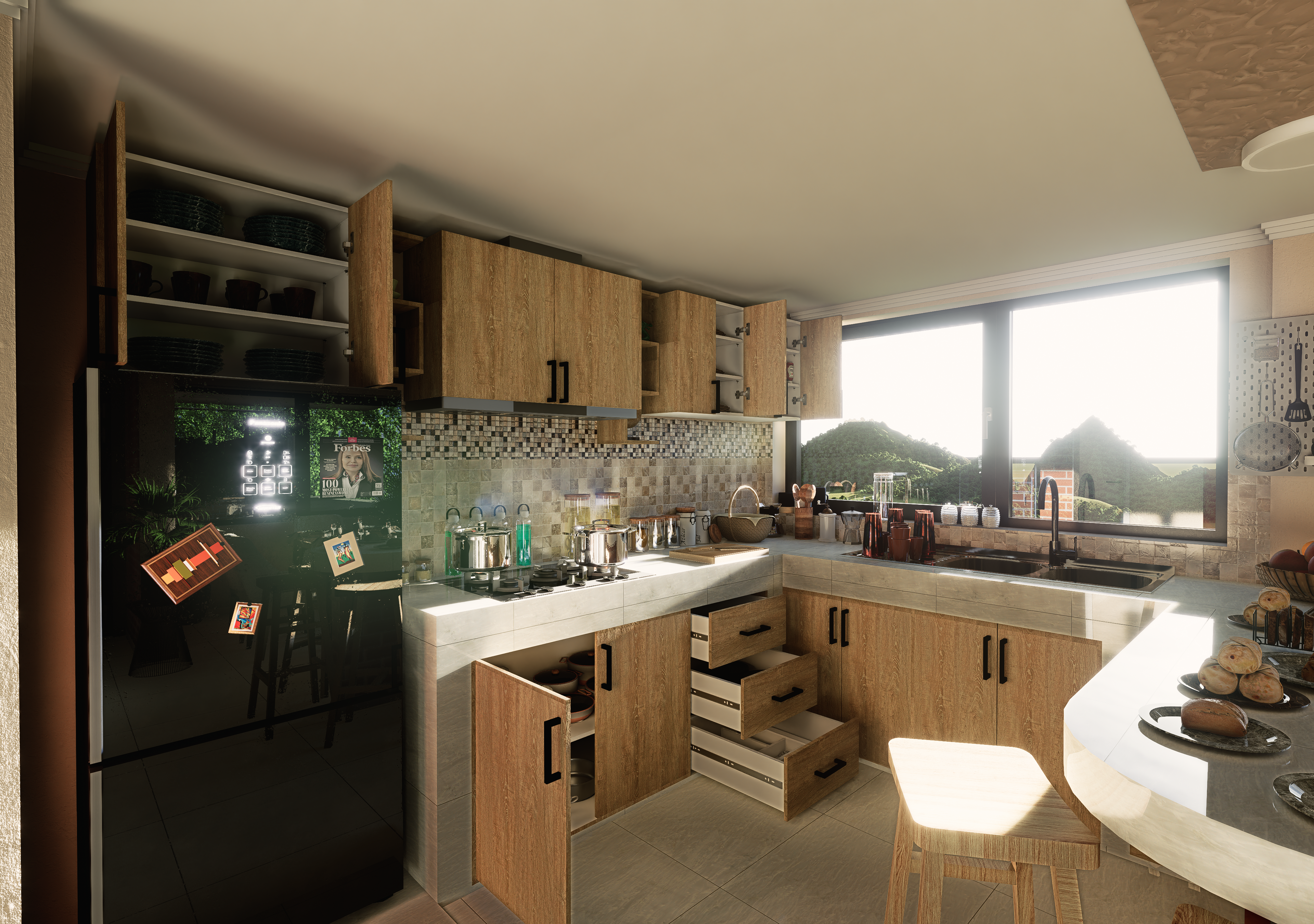 Mobiliario "Vienés" 厨房三聚氰胺家具设计丨厄瓜多尔丨Christian Santiago Calero Chica-11