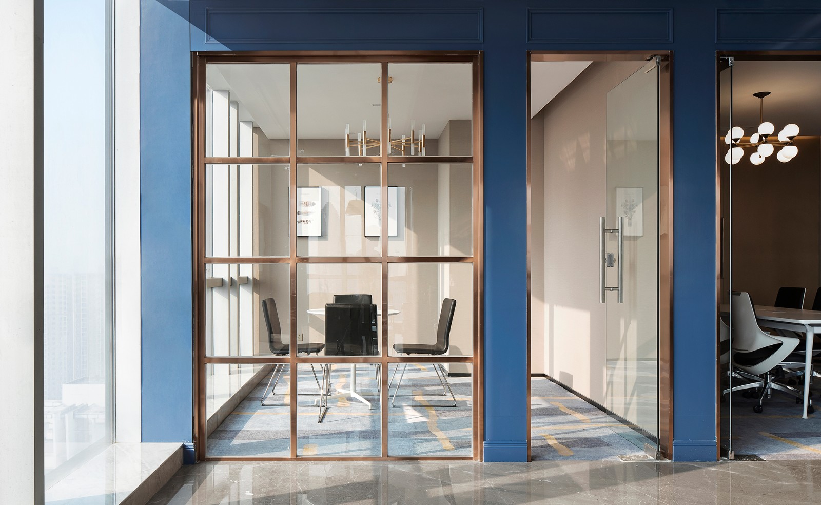 黄铜 复古蓝，营造现代精致空间  太合南方设计-25