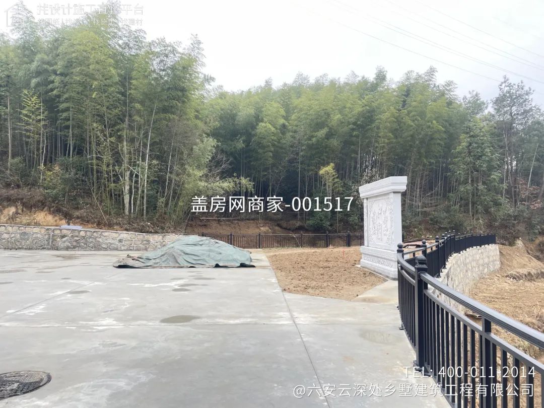 【施工队案例】安徽省六安市霍山县三层新中式别墅施工-11