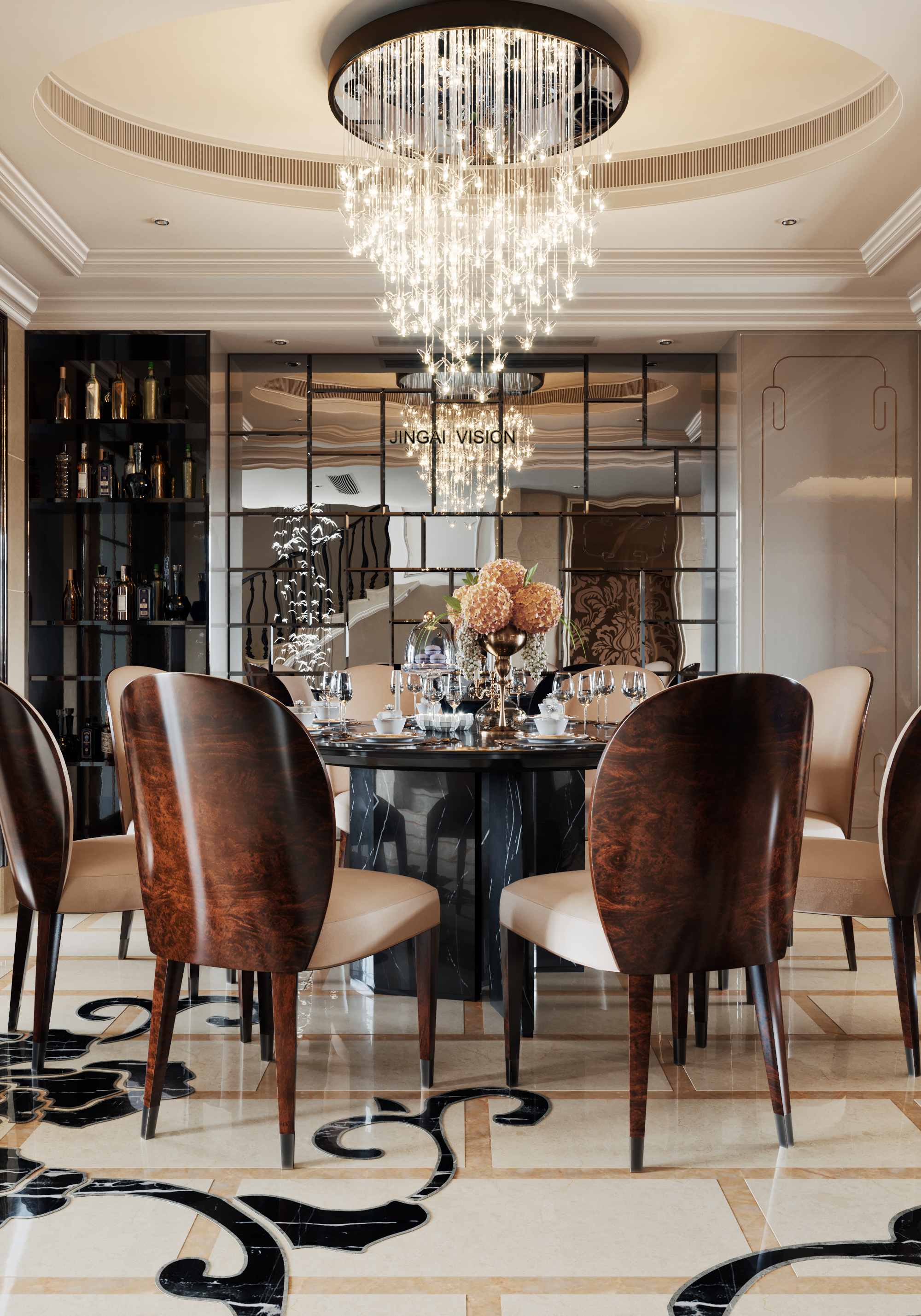 样板间奢华风 | 3DMAX、FS、PS 打造的精美空间-2