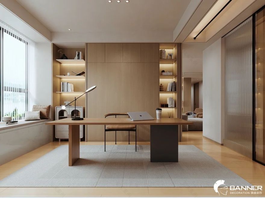 奶油现代复式住宅丨张骞-23