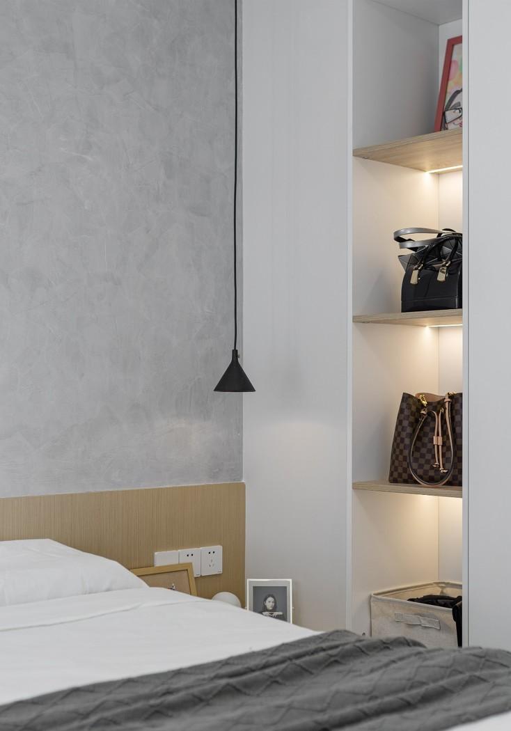 平层诗意栖居 | 灰阶 X 木色打造舒适五口之家-41