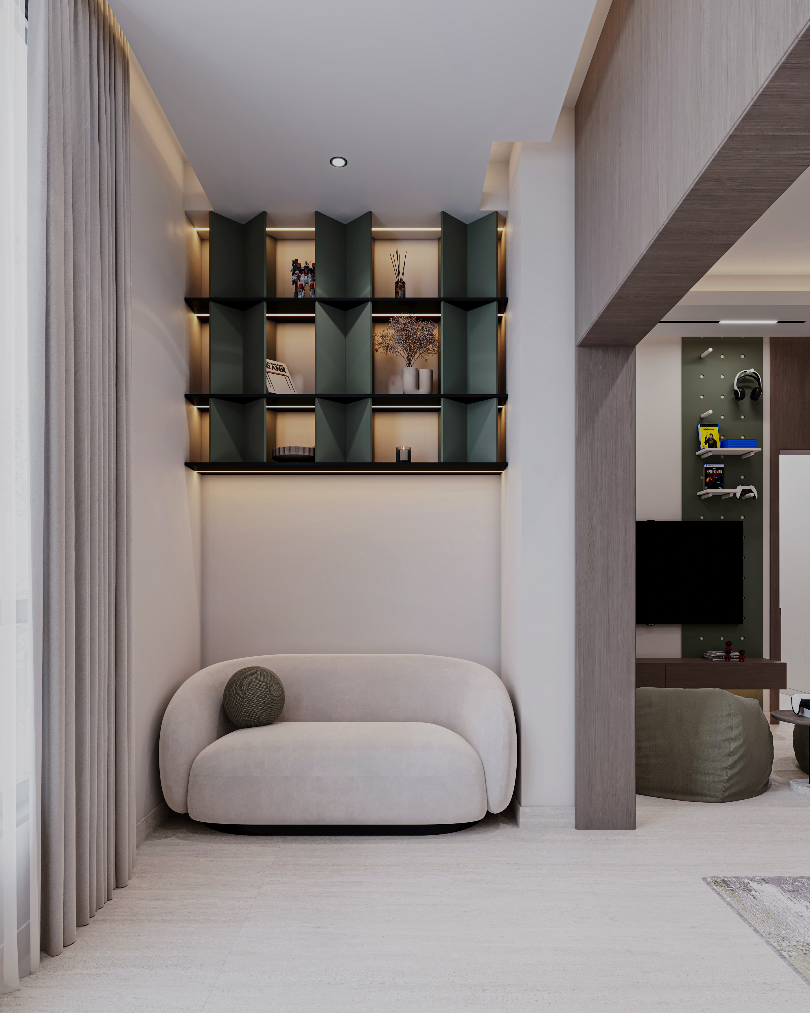 现代奢华男孩卧室

注：原文中Lu·ury可能是Luxury的拼写错误 丨阿联酋阿布扎比丨Archpix Engineering Consultants-10