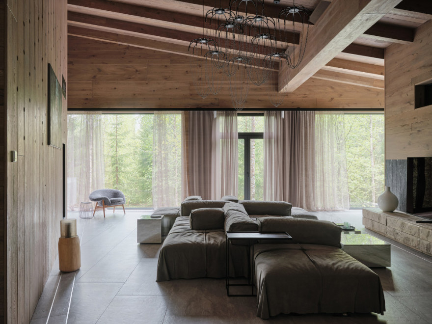 俄罗斯 Hill House 度假别墅丨Horomystudio-29