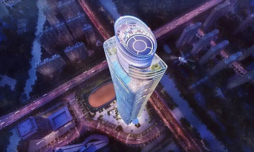 温州城中希尔顿酒店封顶,预计明年6月投入使用-10