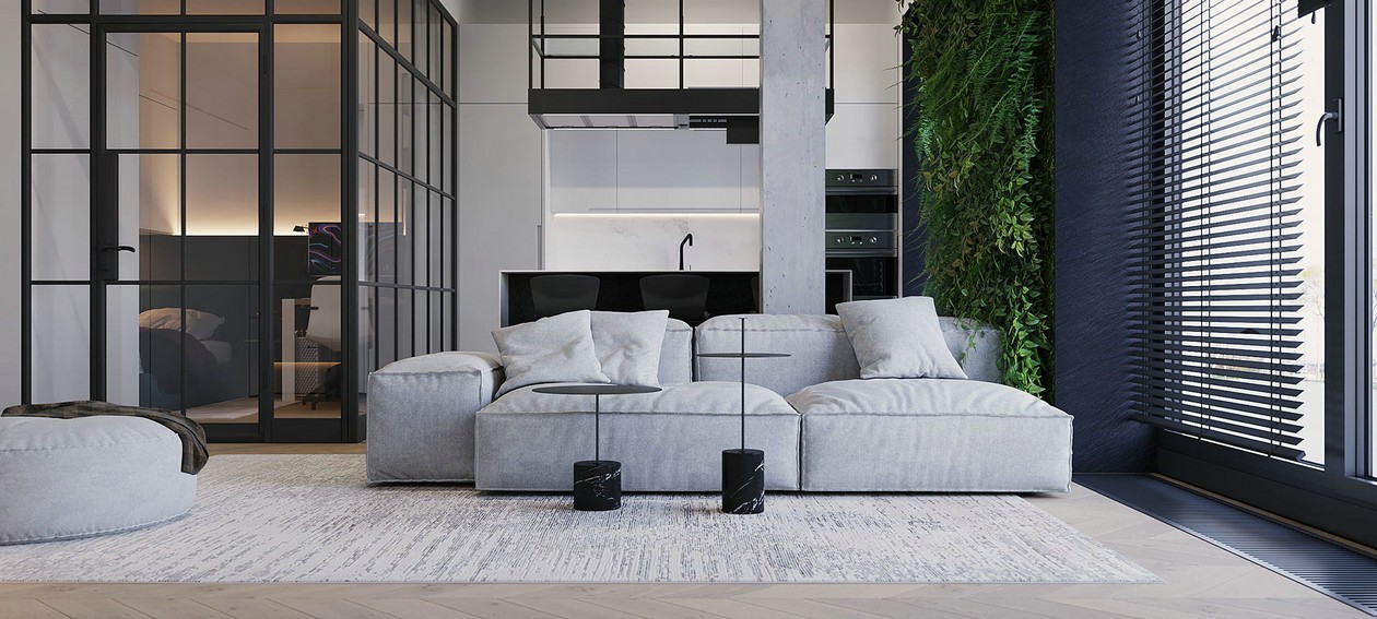 65㎡灰色系公寓设计 打造干练高级的空间-2