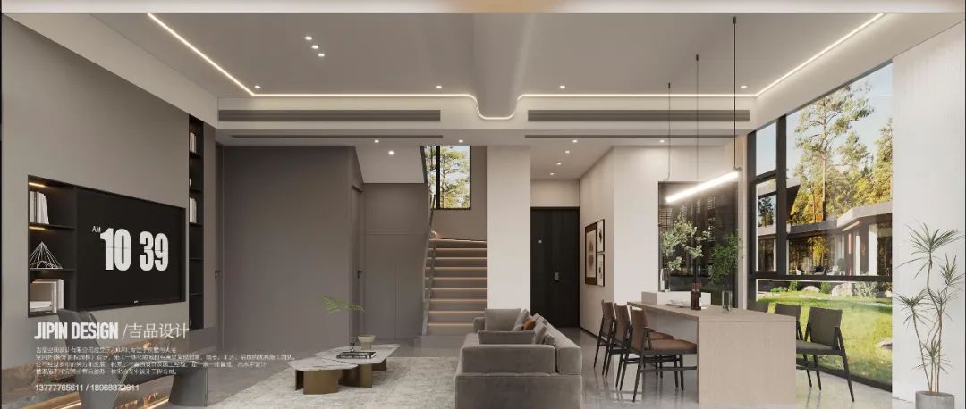 吉品空间设计｜中玺·月琴湾C户型｜干净纯粹，大美无言-14