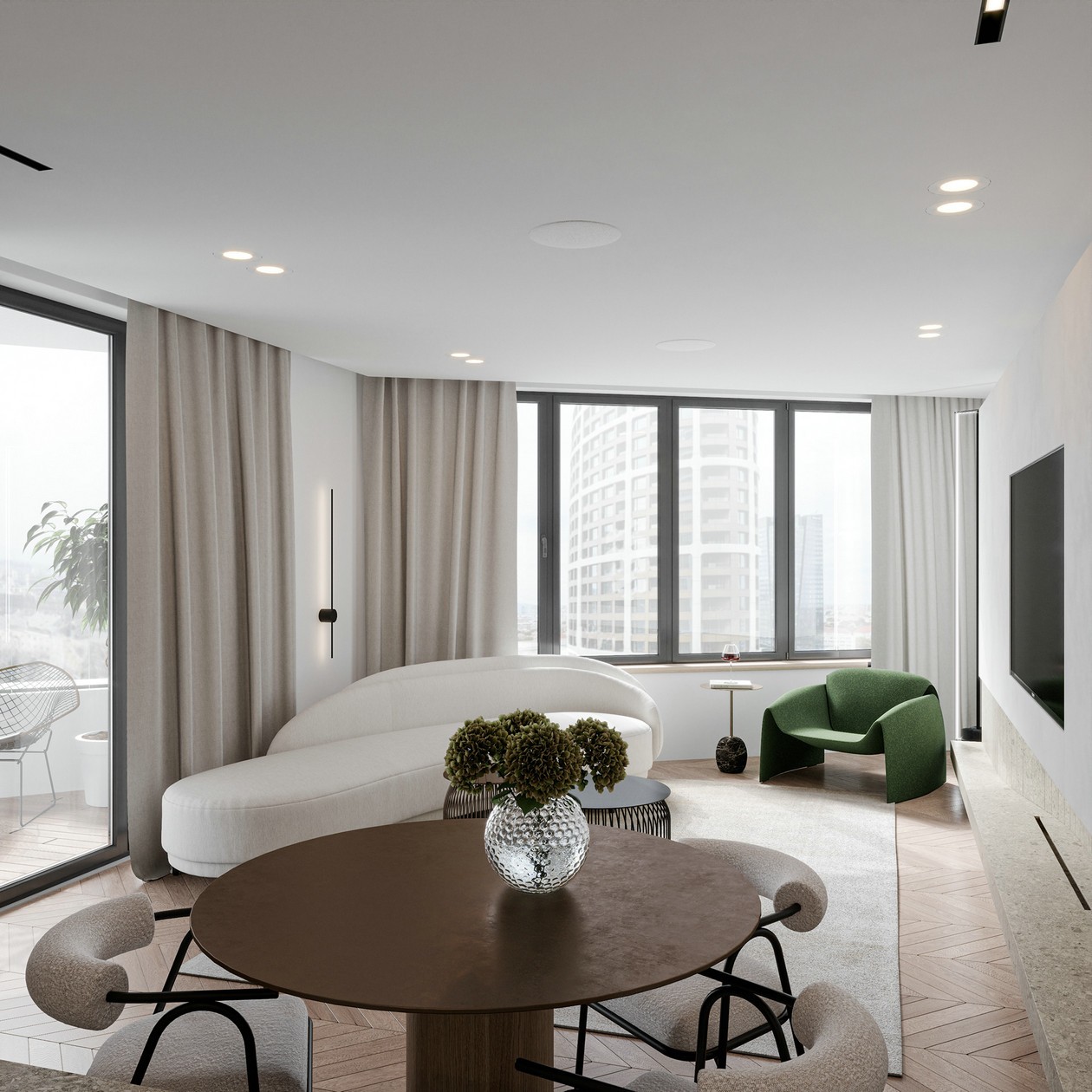 圆润流畅的线条构建出舒适的住宅空间-5