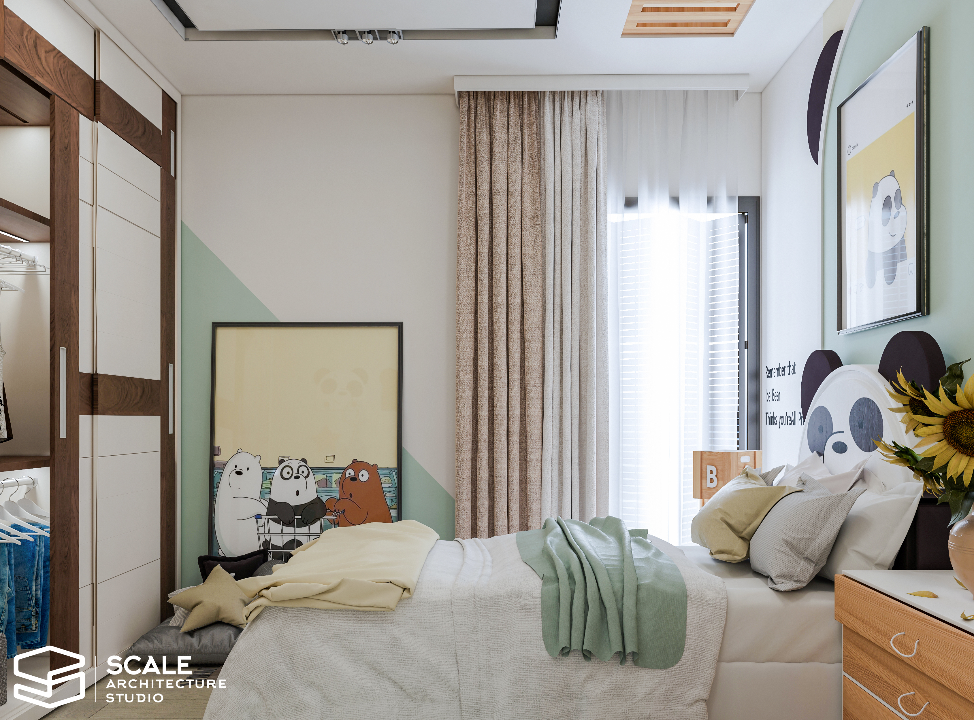 咱们裸熊儿童房风格丨Scale Architecture Studio Office-6