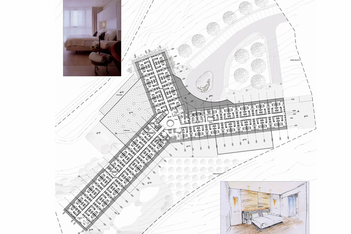 孤独酒店；也可翻译为 偏僻酒店；因不明语境，以下单从字面翻译为供参考
独行侠酒店 （lone有 独行侠的 意思）  

建议提供更多背景信息，以便更精准翻译 若需只从字面上取唯一答案，那可以是 孤独酒店 丨克罗地亚丨B&P Architecture-7