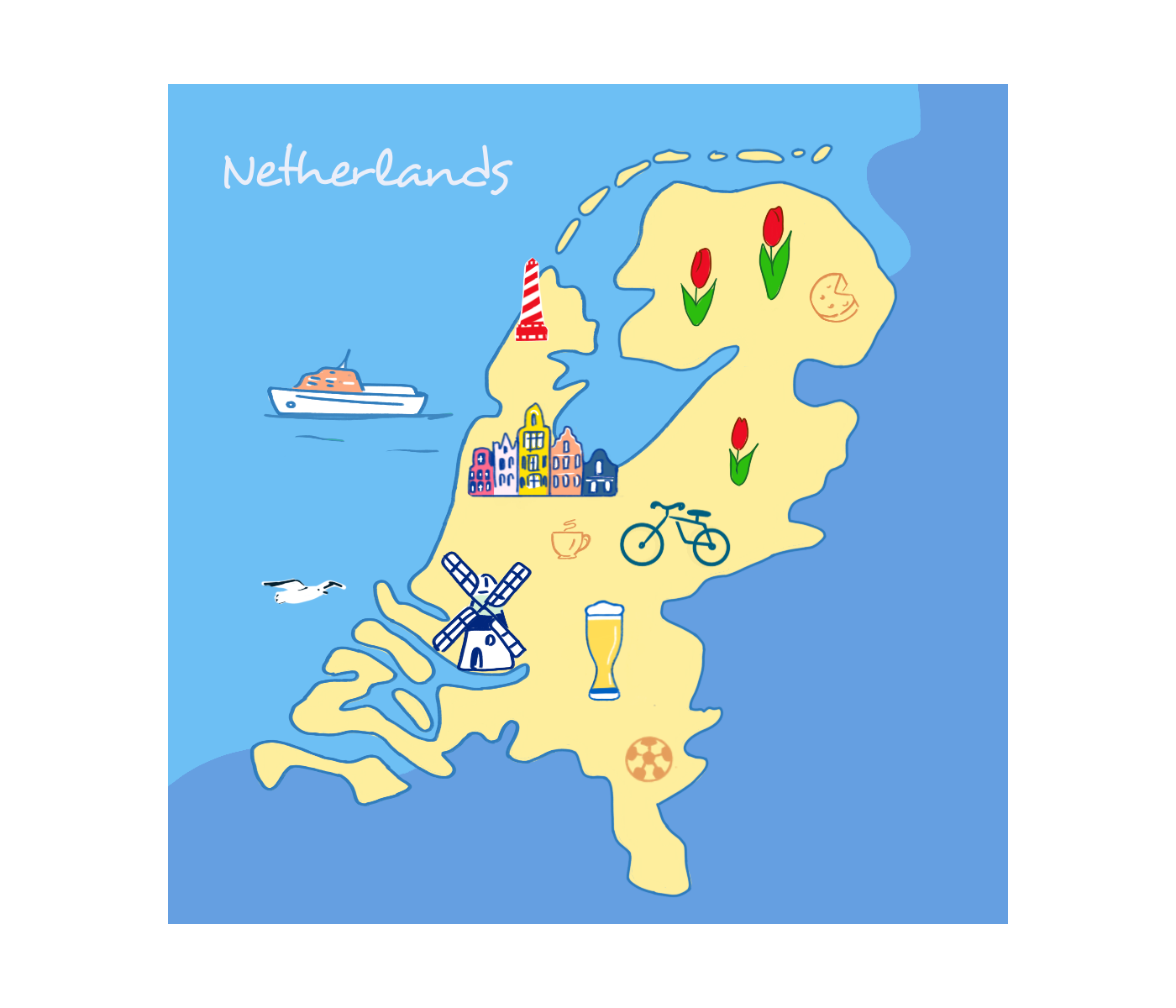 旅行网站的插画地图迷你项目-4